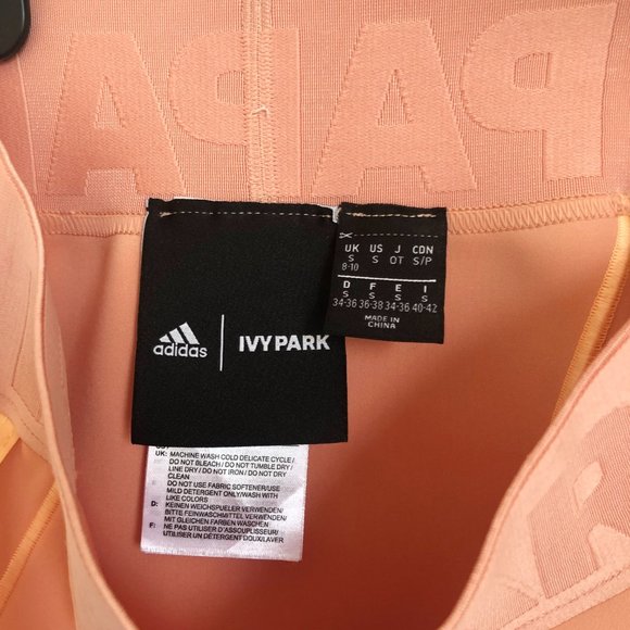 IVY PARK High-Waisted Leggings With Mesh Panels Pink Light Small Adidas Logo - Picture 10 of 11